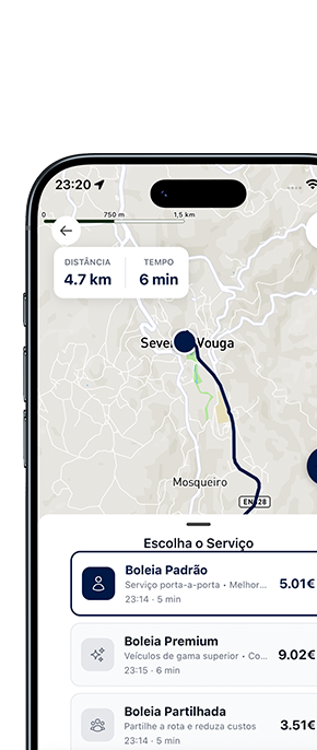 Viagens no app Boleia